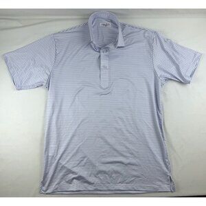 Collars and Co Dress Collar Polo Shirt Men’s Sz S Blue Striped Performance Tech